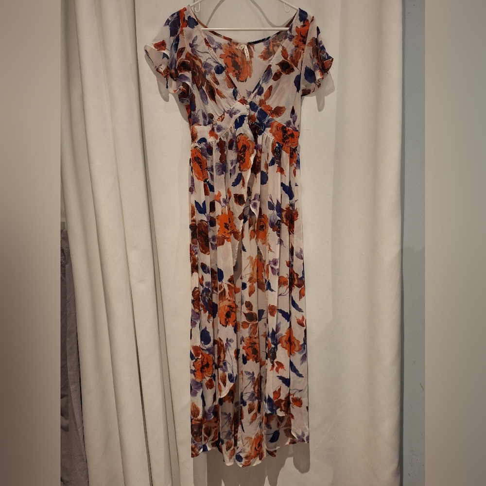 Truth Floral Sheer Boho Duster Size Medium